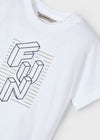 Playera M/C Embossed "Fun" Blanco Niño Mayoral M3027 MAYORAL