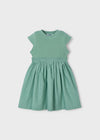 Vestido Combinado Rayas Menta Niña Mayoral M3927 MAYORAL