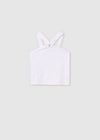 Blusa Tirantes Arandela Blanco Junior Niña Mayoral M6035 MAYORAL