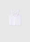 Blusa Tirantes Arandela Blanco Junior Niña Mayoral M6035 MAYORAL