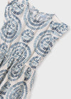 Vestido Viscosa Estampado Azul Junior Niña Mayoral M6975 MAYORAL