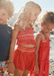 Conjunto Short Nido De Abeja Naranja Niña 939Mayoral M3216