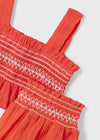 Conjunto Short Nido De Abeja Naranja Niña 939Mayoral M3216 MAYORAL