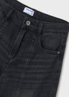 Pantalon Mezclilla Negro Washed Junior Niña Mayoral M6538 MAYORAL