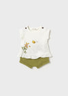 Conjunto Shorts Algodon 4 Piezas Oliva Bebe Niña Mayoral M1664 MAYORAL