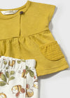 Conjunto Shorts Algodon 4 Piezas Oliva Bebe Niña Mayoral M1664 MAYORAL