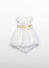Vestido Tul Plumeti Flocado Blanco Abelylula M5006 ABEL Y LULA