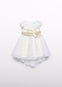 Vestido Tul Plumeti Con Cauda Blanco Abel y Lula M5006