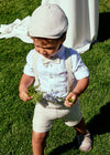 Conjunto Vestir Bermuda Tirantes Beige Niño Abelylula M5202 ABEL Y LULA