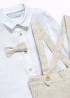 Conjunto Vestir Bermuda Tirantes Beige Niño Abelylula M5202 ABEL Y LULA