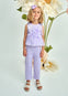 Conjunto Pantalon Saten Lila Niña Abelylula M5233