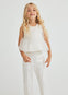 Conjunto Pantalon Saten Blanco Niña Abelylula M5233