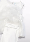 Conjunto Pantalon Saten Blanco Niña Abelylula M5233 ABEL Y LULA