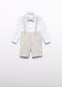 Conjunto Vestir Bermuda Tirantes Beige Niño Abelylula M15202