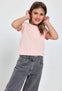 Blusa M/C Algodon Canalé Rosa De Niña -Bci Boboli M491037