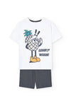 Conjunto De Playera M/C Con Short De Algodon Marino Niño -Bci Boboli M511232 BOBOLI
