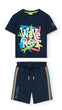 Conjunto Playera M/C Con Bermuda Marino De Niño -Bci Boboli M531166
