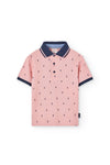 Conjunto Bermuda Vestir Con Polo Piqué Estampado Rosa De Niño -Bci Boboli M731089 / M731089 BOBOLI