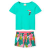 Conjunto Bermuda Con Blusa M/C Azul De Niña -Bci Boboli M821269 /M821270 BOBOLI