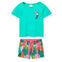 Conjunto Bermuda Con Blusa M/C Azul De Niña -Bci Boboli M821269 /M821270