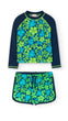 Conjunto Short Con Playera Manga Larga Para Agua Con Proteccion Solar De Niña Boboli M821450 / M821449