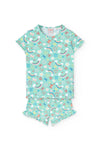 Pijama Algodon Manga Corta Azul De Niña -Bci Boboli M921080 BOBOLI