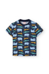 Pijama Algodon Manga Corta Con Short Corto Azul De Niño -Bci Boboli M931058 BOBOLI