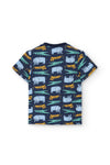 Pijama Algodon Manga Corta Con Short Corto Azul De Niño -Bci Boboli M931058 BOBOLI