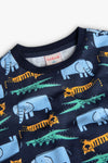 Pijama Algodon Manga Corta Con Short Corto Azul De Niño -Bci Boboli M931058 BOBOLI