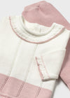 Mameluco Dos Piezas Tejido Rosa Bebe Niña Mayoral M1587 MAYORAL