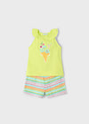 Conjunto Short Y Blusa Helado Verde Niña Mayoral M3214 MAYORAL