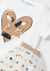 Conjunto Falda Tul Beige Niña Mayoral M3946