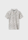 Polo M/C Estampado Blanco Junior Niño Mayoral M6130 MAYORAL