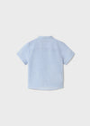 Camisa M/C Cuello Mao Lino Azul Bebe Niño Mayoral M1110 MAYORAL