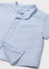 Camisa M/C Cuello Mao Lino Azul Bebe Niño Mayoral M1110 MAYORAL