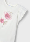Blusa M/C Flor Crd-Rosado Niña Mayoral M3002 MAYORAL