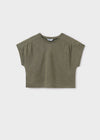 Blusa M/C Tachuelas Verde Musgo Junior Niña Mayoral M6023 MAYORAL