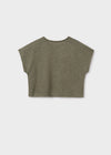 Blusa M/C Tachuelas Verde Musgo Junior Niña Mayoral M6023 MAYORAL