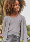 Blusa Top Tejido Rayas Plata Junior Niña Mayoral M6039 MAYORAL