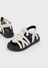 Huarache Beige Con Negro Niña Mayoral M45633 MAYORAL