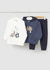 Conjunto Pants Combinado Playera Ballena Bebe Niño Mayoral M2840 MAYORAL