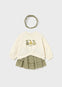 Conjunto Falda Con Diadema Laurel Bebe Niña Mayoral M2924