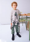 Playera M/L "Wolf" Gris Niño Mayoral M4083 MAYORAL