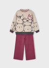 Conjunto Pantalon Tejido Cereza Mez Niña Mayoral M4583 MAYORAL