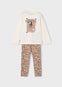 Conjunto Leggings Estampado Camel-Rojo Niña Mayoral M4719