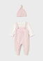 Mameluco Overol Y Gorro Felpa Rosa Baby Bebe Niña Mayoral M2602