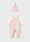 Mameluco Overol Y Gorro Felpa Rosa Baby Bebe Niña Mayoral M2602 MAYORAL
