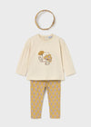 Conjunto Leggings Con Diadema Miel Bebe Niña Mayoral M2744 MAYORAL
