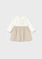 Vestido Tejido Beige Bebe Niña R/N Mayoral M2804
