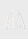 Blusa Cuello Alto Hueso Niña Mayoral M145 MAYORAL